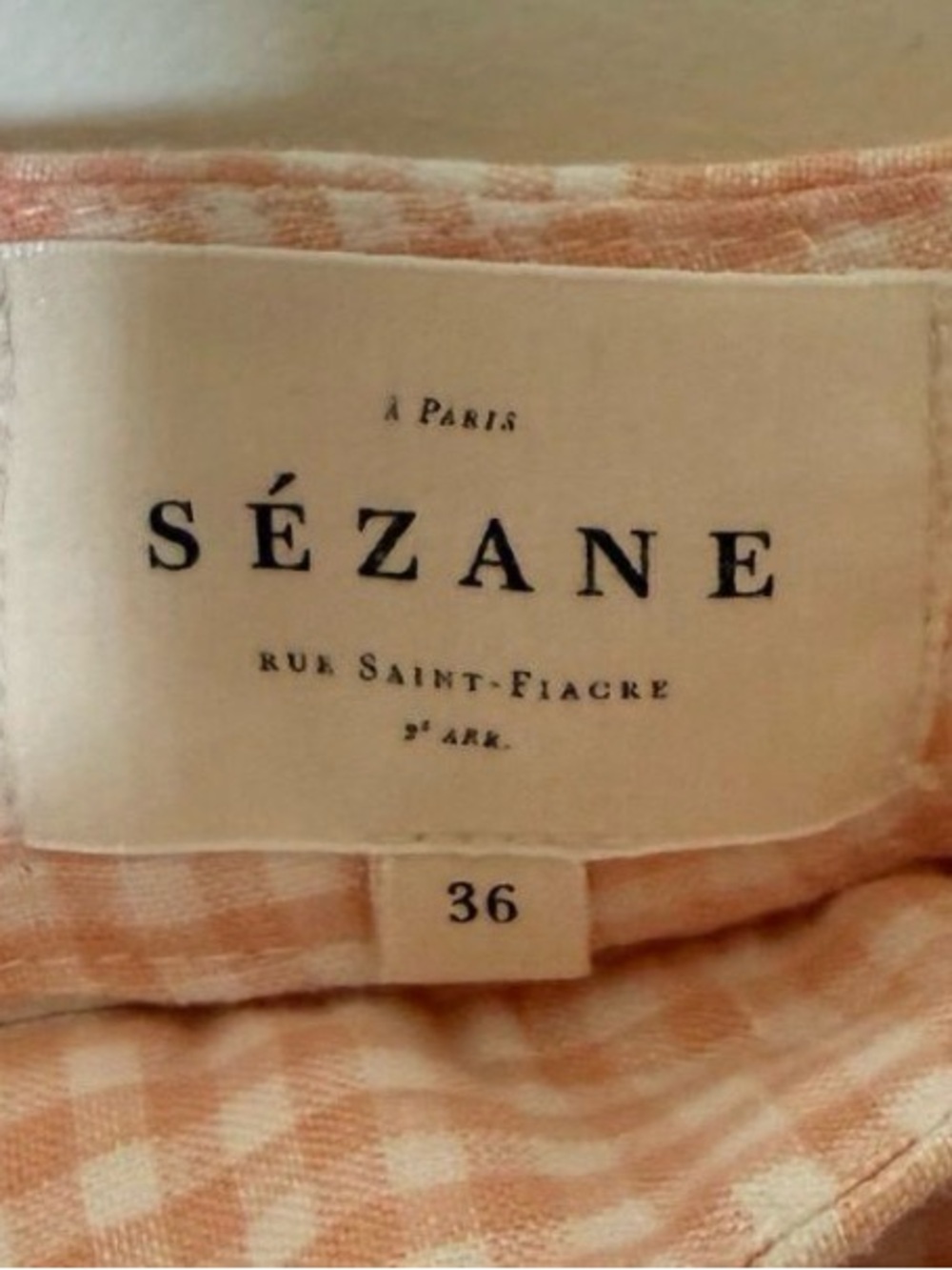 Sezane Pink Gingham High-Waist Tie Shorts 36 - Picture 2 of 2